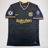 Autographed/Signed Lionel Leo Messi FC Barcelona Black Soccer Jersey Beckett BAS COA