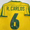 Autographed/Signed Roberto Carlos Brazil Yellow Soccer Jersey Beckett BAS COA by Hall of Fame Sports Memorabilia