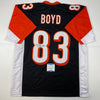 Autographed/Signed Tyler Boyd Cincinnati Black Football Jersey Beckett BAS COA