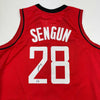 Autographed/Signed Alperen Sengun Houston Red Basketball Jersey Beckett BAS COA