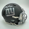 Autographed/Signed Lawrence Taylor New York Giants Silver Mini Football Helmet Beckett BAS COA