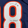 Autographed/Signed Montez Sweat Tez Effect Chicago Blue Football Jersey PSA COA by Hall of Fame Sports Memorabilia