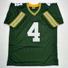 Autographed/Signed Brett Favre Green Bay Green Football Jersey JSA COA