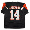 Autographed/Signed Ken Anderson Cincinnati Black Football Jersey Beckett BAS COA by Hall of Fame Sports Memorabilia