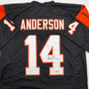 Autographed/Signed Ken Anderson Cincinnati Black Football Jersey Beckett BAS COA by Hall of Fame Sports Memorabilia