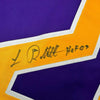 Framed Autographed/Signed Luc Robitaille HOF 09 35x39 Los Angeles LA Purple Hockey Jersey JSA COA