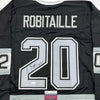 Autographed/Signed Luc Robitaille HOF 09 Los Angeles LA Black Hockey Jersey JSA COA