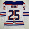 Autographed/Signed Darnell Nurse Edmonton White Hockey Jersey JSA COA by Hall of Fame Sports Memorabilia