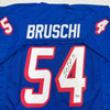 Autographed/Signed Tedy Bruschi New England Retro Blue Football Jersey Beckett BAS COA