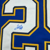 Autographed/Signed Jordan Kyrou St. Louis Blue Hockey Jersey JSA COA by Hall of Fame Sports Memorabilia