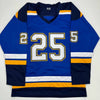 Autographed/Signed Jordan Kyrou St. Louis Blue Hockey Jersey JSA COA by Hall of Fame Sports Memorabilia