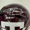 Autographed/Signed Johnny Manziel 12 Heisman Texas A&M Aggies Full Size FS F/S Replica College Football Helmet Beckett BAS COA