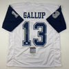 Autographed/Signed Michael Gallup Dallas Color Rush White Football Jersey JSA COA