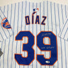 Autographed/Signed Edwin Diaz "2025 All-Star" New York Pinstripe Baseball Jersey JSA COA