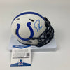 Autographed/Signed Pat McAfee Indianapolis Colts Lunar Eclipse Mini Football Helmet Beckett BAS COA