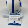 Autographed/Signed Pat McAfee Indianapolis Colts Lunar Eclipse Mini Football Helmet Beckett BAS COA