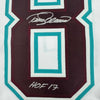 Framed Autographed/Signed Teemu Selanne HOF 35x39 Anaheim White Retro Hockey Jersey JSA COA