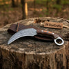 Handmade Damascus Karambit Knife with Multi-Color Micarta Handle by JW SteelCrafts