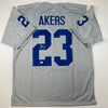 Autographed/Signed Cam Akers Los Angeles LA Grey Football Jersey Beckett BAS COA