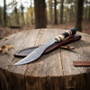 Custom Ghurkha Kukri Knife Curved Blade Damascus Steel Outdoor Chopping Tool by JW SteelCrafts