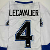 Autographed/Signed Vincent Lecavalier 2004 SC Champs Tampa Bay White Hockey Jersey JSA COA by Hall of Fame Sports Memorabilia