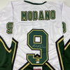 Autographed/Signed Mike Modano Dallas White Hockey Jersey Beckett BAS COA