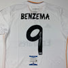 Autographed/Signed Karim Benzema Real Madrid White Soccer Jersey Beckett BAS COA