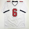 Autographed/Signed Baker Mayfield Tampa Bay White Football Jersey Beckett BAS COA by Hall of Fame Sports Memorabilia