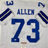 Autographed/Signed Larry Allen Dallas White Football Jersey JSA COA