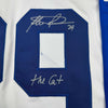 Framed Autographed/Signed Felix Potvin The Cat 35x39 Toronto White Hockey Jersey JSA COA by Hall of Fame Sports Memorabilia