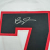 Framed Autographed/Signed Brady Tkachuk 35x39 Ottawa White Hockey Jersey JSA COA by Hall of Fame Sports Memorabilia