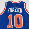 Autographed/Signed Walt Frazier New York Blue Basketball Jersey PSA/DNA COA by Hall of Fame Sports Memorabilia