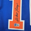 Autographed/Signed Walt Frazier New York Blue Basketball Jersey PSA/DNA COA by Hall of Fame Sports Memorabilia