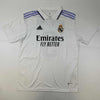 Autographed/Signed Karim Benzema Real Madrid Player Art White Soccer Jersey Beckett BAS COA