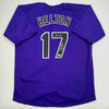 Autographed/Signed Todd Helton HOF 24 Colorado Purple Baseball Jersey Tristar COA by Hall of Fame Sports Memorabilia