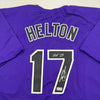 Autographed/Signed Todd Helton HOF 24 Colorado Purple Baseball Jersey Tristar COA by Hall of Fame Sports Memorabilia