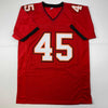 Autographed/Signed Devin White Tampa Bay Red Football Jersey Beckett BAS COA