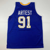 Autographed/Signed Ron Artest Metta World Peace Indiana Blue #91 Basketball Jersey Beckett BAS COA