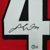 Framed Autographed/Signed Fred Warner 35x39 San Francisco Red Alternate Football Jersey Beckett BAS COA