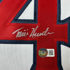 Autographed/Signed Torii Hunter Los Angeles Anaheim White Baseball Jersey Beckett BAS COA