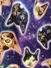 Galaxy Cats Shorter Length Fit & Flare Dress - Small Only by Retrolicious