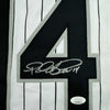 Framed Autographed/Signed Paul Konerko 35x39 Chicago Pinstripe Baseball Jersey JSA COA