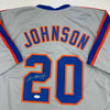 Autographed/Signed Howard Johnson HOJO New York Grey Baseball Jersey JSA COA by Hall of Fame Sports Memorabilia
