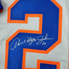 Framed Autographed/Signed Howard Johnson HOJO 35x39 New York Grey Baseball Jersey JSA COA by Hall of Fame Sports Memorabilia