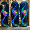 Bryan Pennington BBC Escher Lizard, Limited Edition, HAND-PAINTED, GLOW Deck 10.3"x30.5" (1 of 15) by Brand-X Skateboards