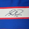 Framed Autographed/Signed Brian Burns 35x39 New York Retro Blue Football Jersey JSA COA by Hall of Fame Sports Memorabilia