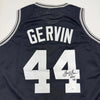 Autographed/Signed George Gervin San Antonio Black Basketball Jersey Beckett BAS COA by Hall of Fame Sports Memorabilia
