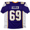 Autographed/Signed Jared Allen Minnesota Purple Football Jersey Beckett BAS COA by Hall of Fame Sports Memorabilia