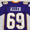 Autographed/Signed Jared Allen Minnesota Purple Football Jersey Beckett BAS COA by Hall of Fame Sports Memorabilia