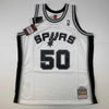 Autographed/Signed David Robinson San Antonio Spurs White Mitchell & Ness HWC Basketball Jersey Beckett BAS COA